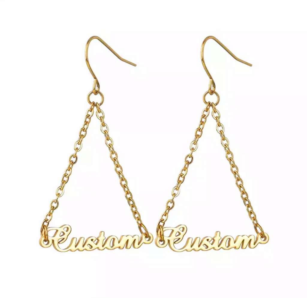 Customized Nameplate Earrings